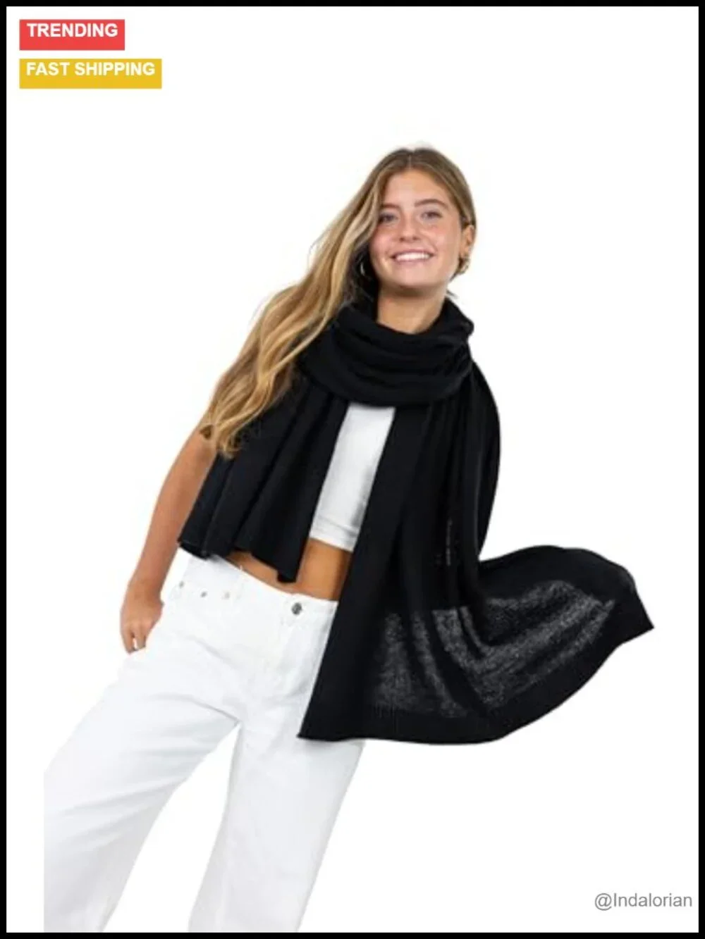 Cashmere Wool Blend Wrap, Pashmina Shawl Scarf, Travel 78